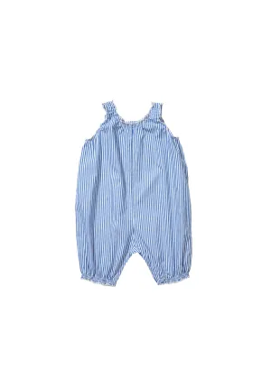 Baby Blue Striped Cotton Romper