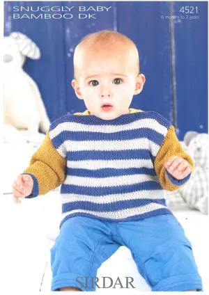 Baby's and boy's sweaters in Sirdar Snuggly Baby Bamboo DK - Digital Version