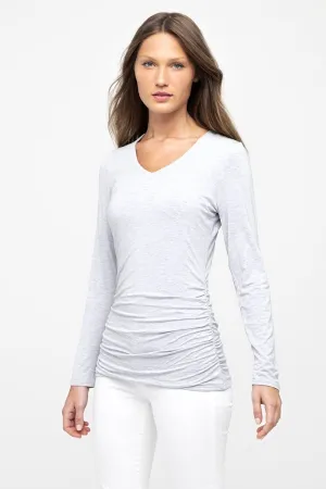 Bamboo Ruched Ls Vee