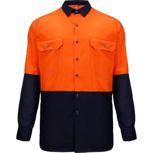 Big Bee Men's Hi Vis Shirts, Long Sleeve Safety Work Top