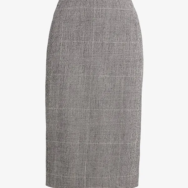 Cobble Hill Skirt - Stretch Check :: Cream / Black