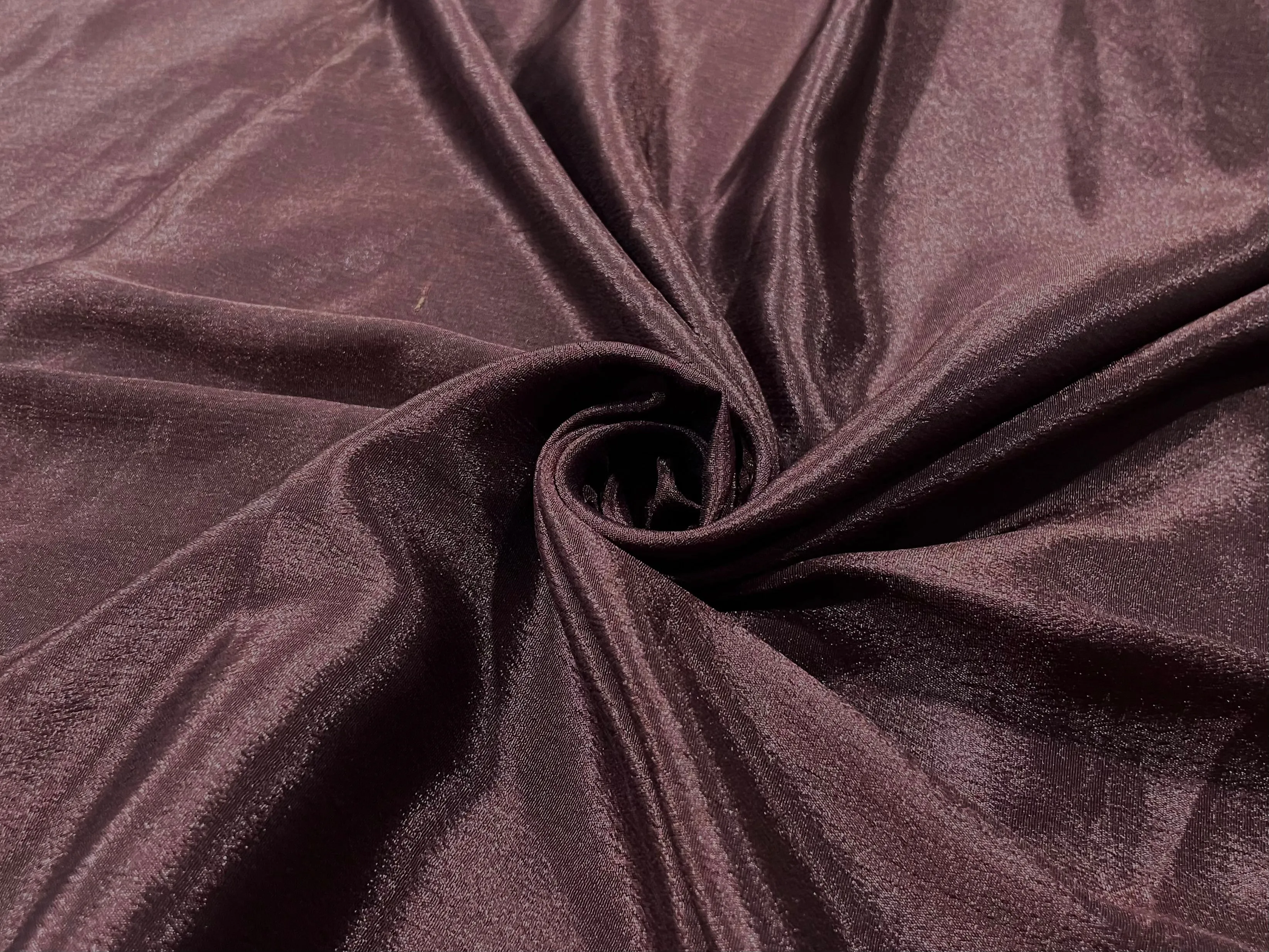 Coffee Brown Plain Chinon Chiffon Fabric