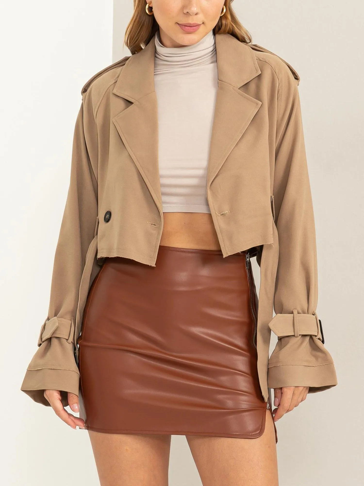 Cropped Trench Jacket