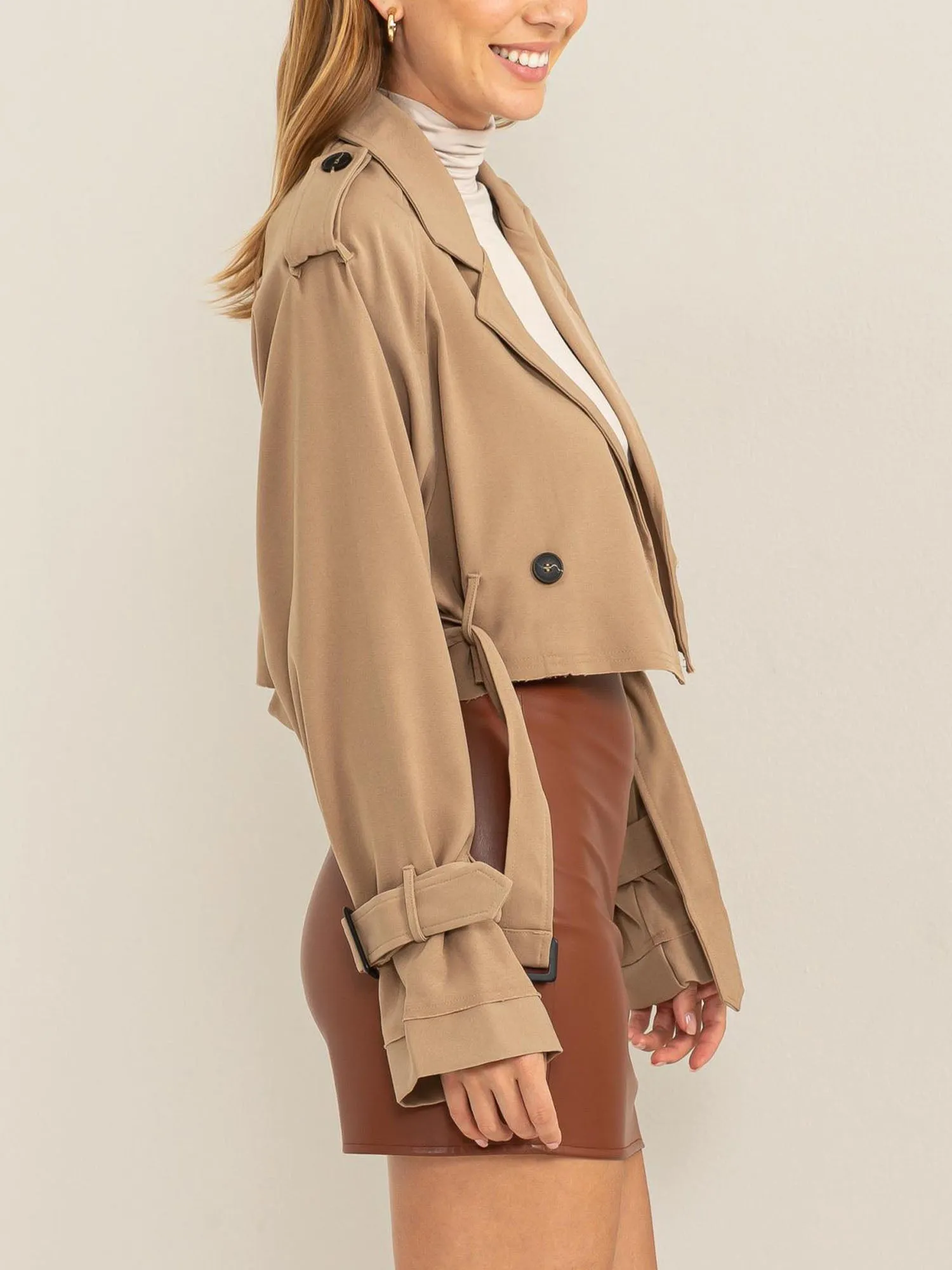 Cropped Trench Jacket