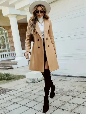 Elegant Trench Coat with Long Sleeves for Women | Perfect for Everyday Wear