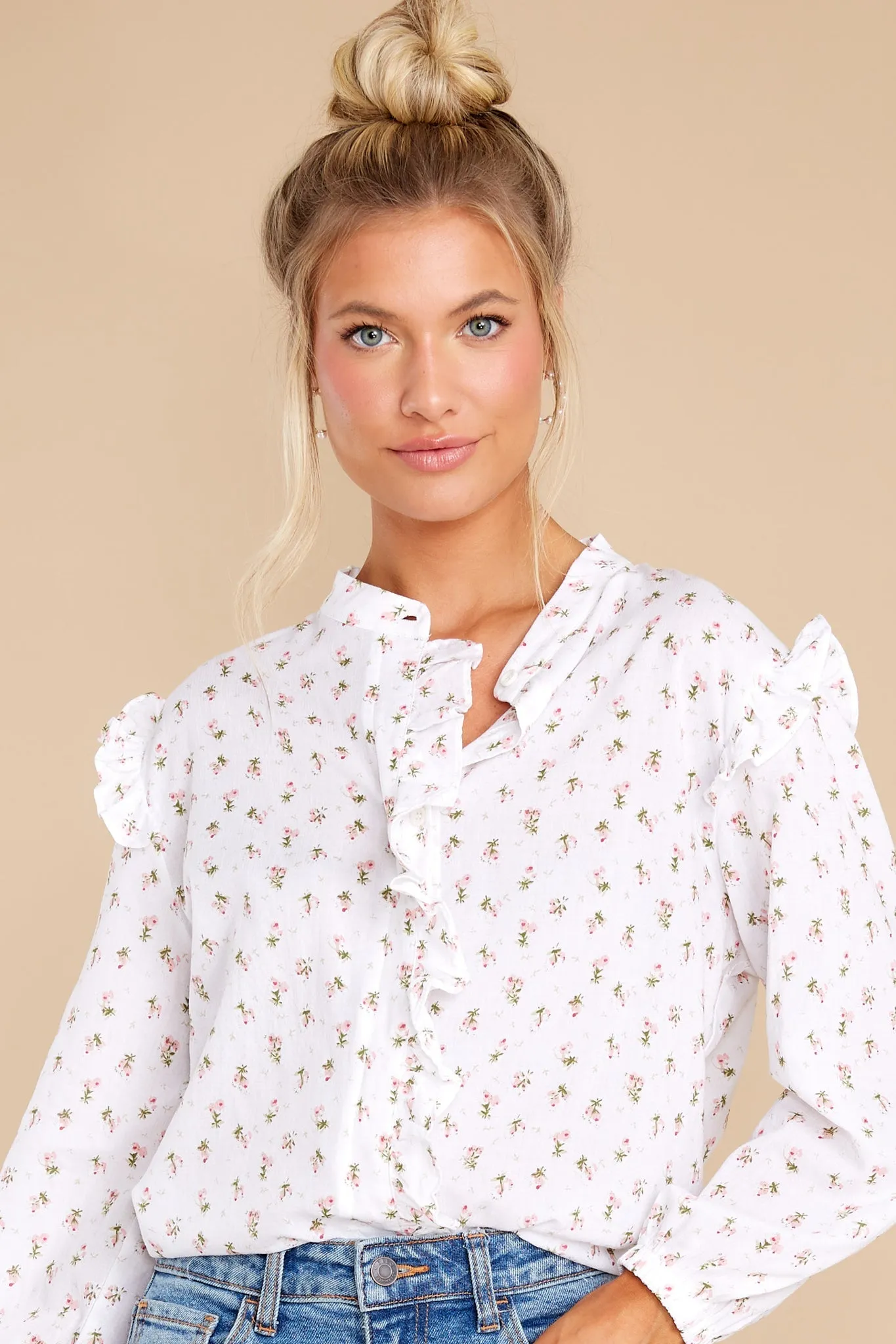 Face The Music Pink Floral Print Top