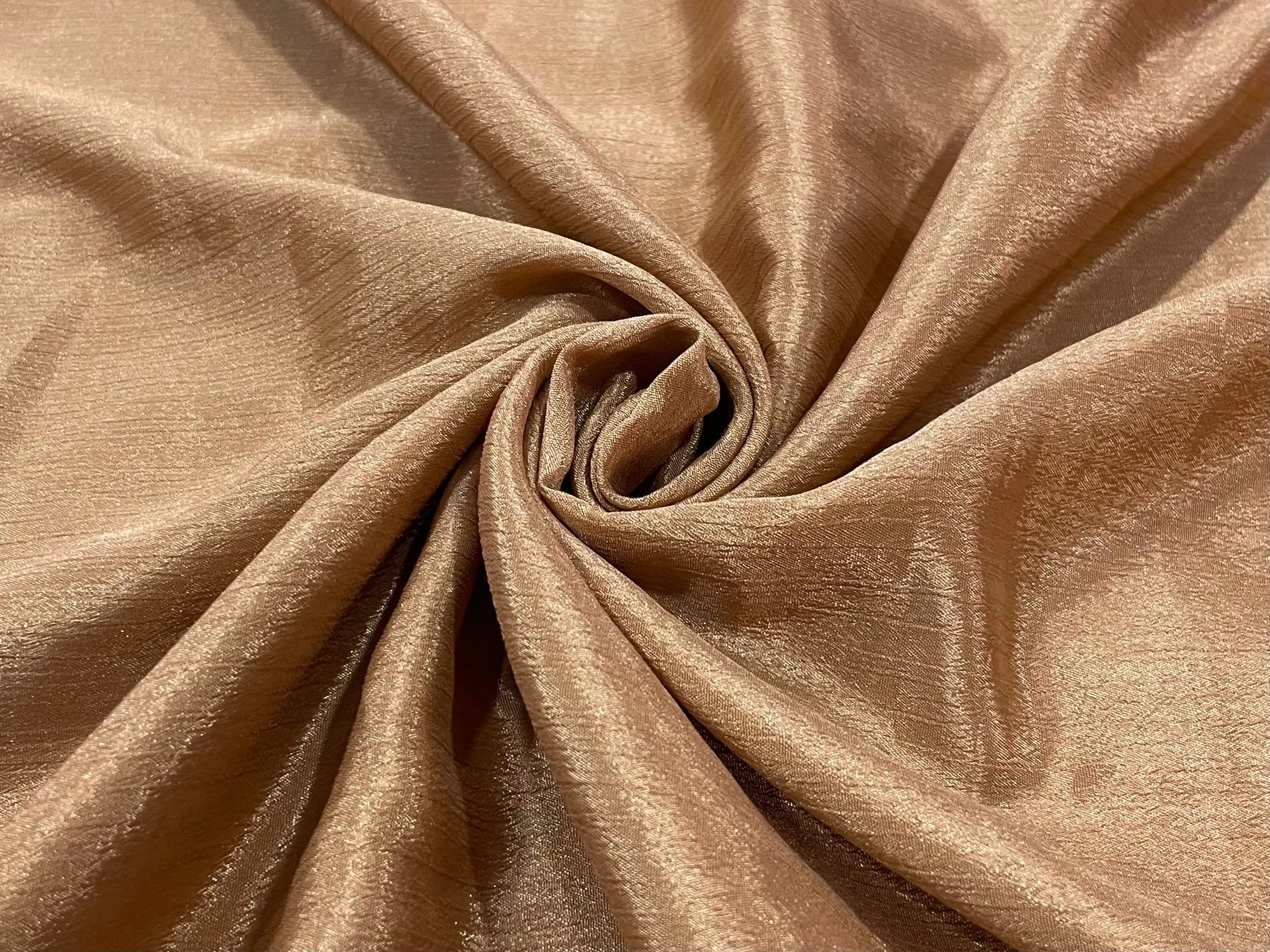 Golden Brown Plain Chinon Chiffon Fabric