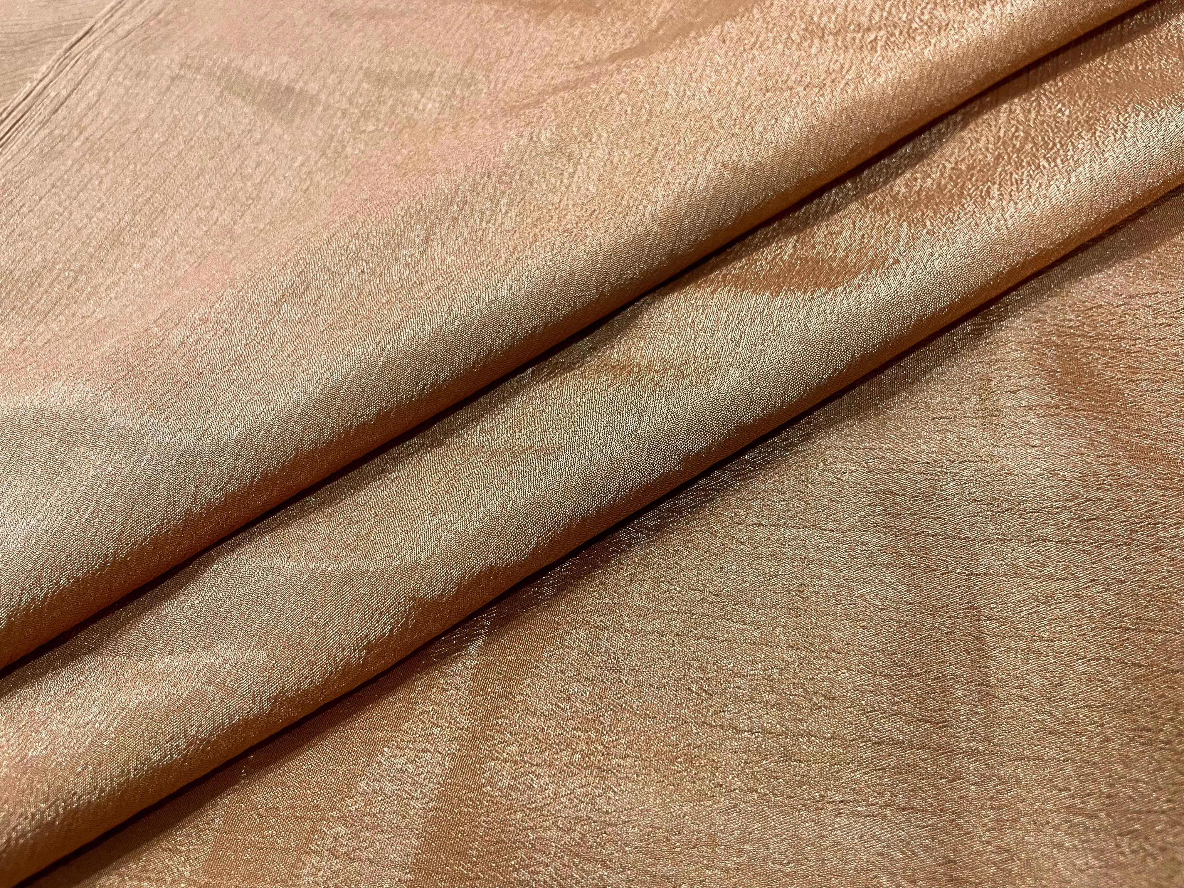 Golden Brown Plain Chinon Chiffon Fabric