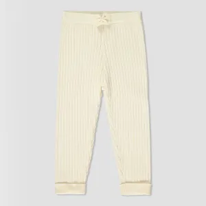 Kew leggings in ivory knit