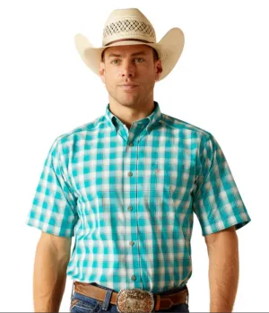 Men's Ariat Pro Jace Ss Shirt Turquoise