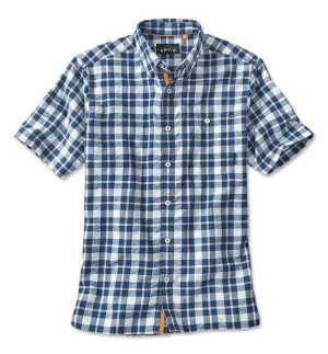 Orvis Men's Rock Point SS Camp Shirt/Navy Plaid