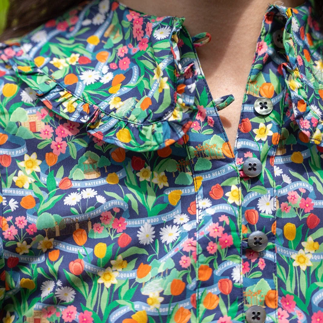 'Park Posy' Liberty Fabrics Peter Pan Collared Blouse