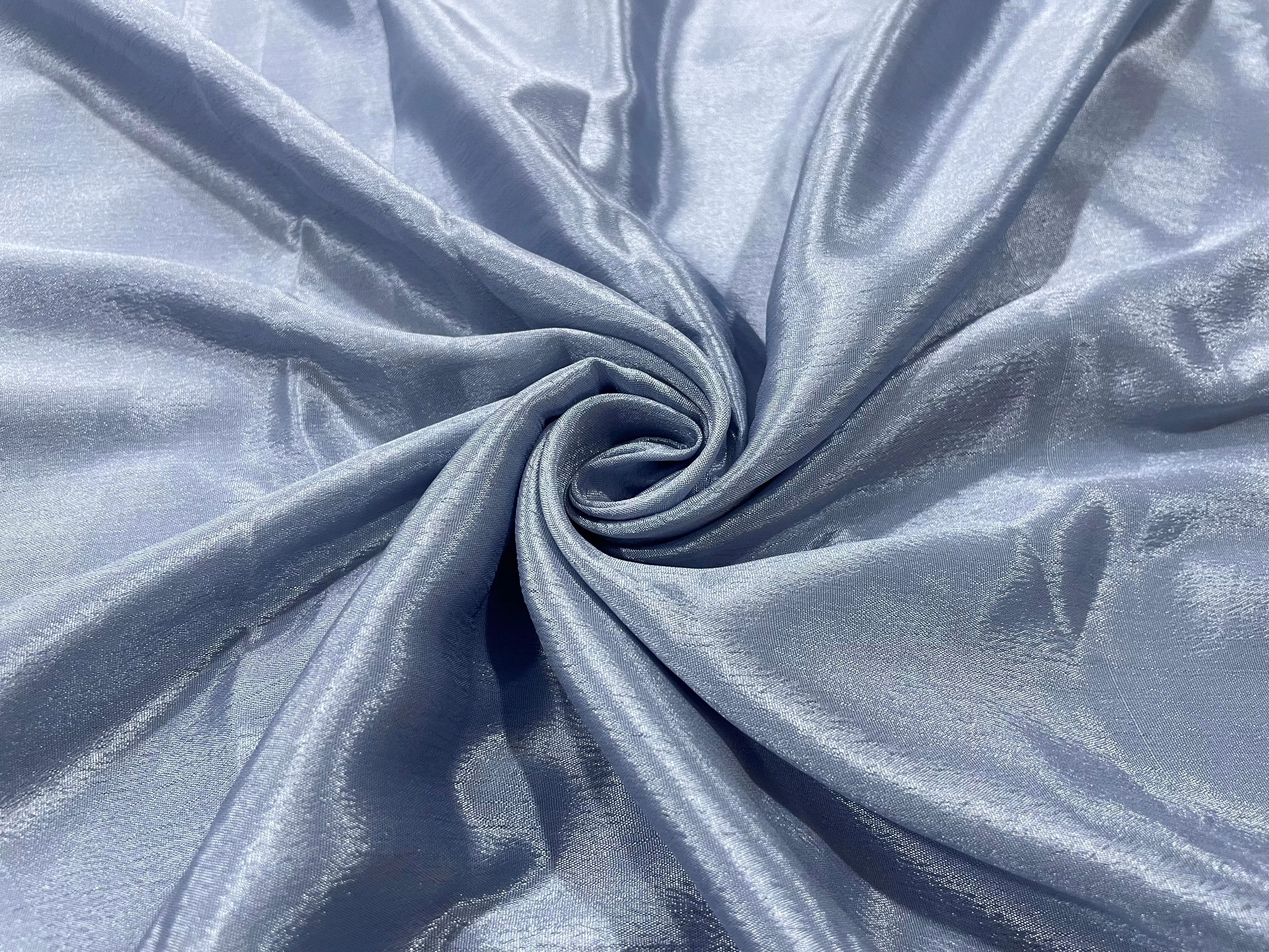 Silver Plain Chinon Chiffon Fabric