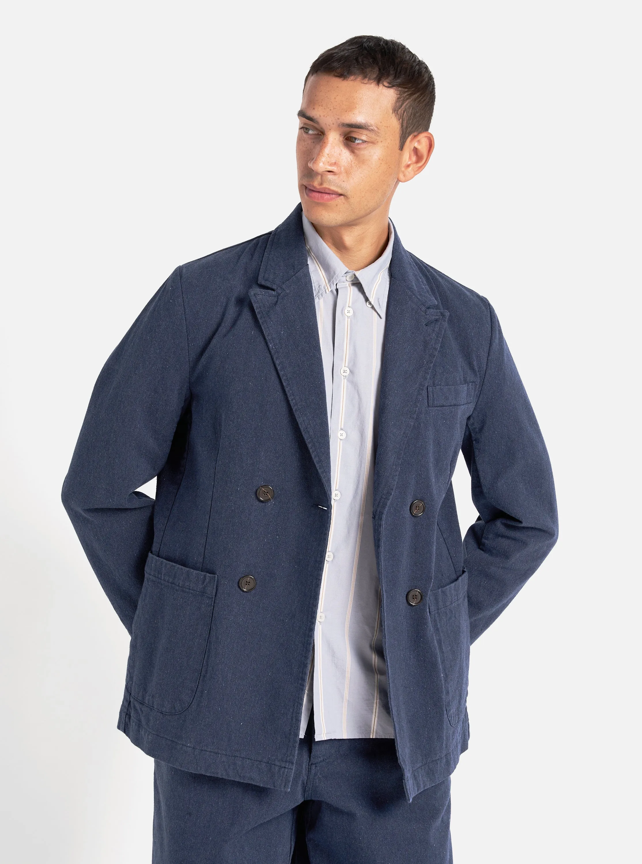 Universal Works Manor Jacket in Indigo Recycled Denim