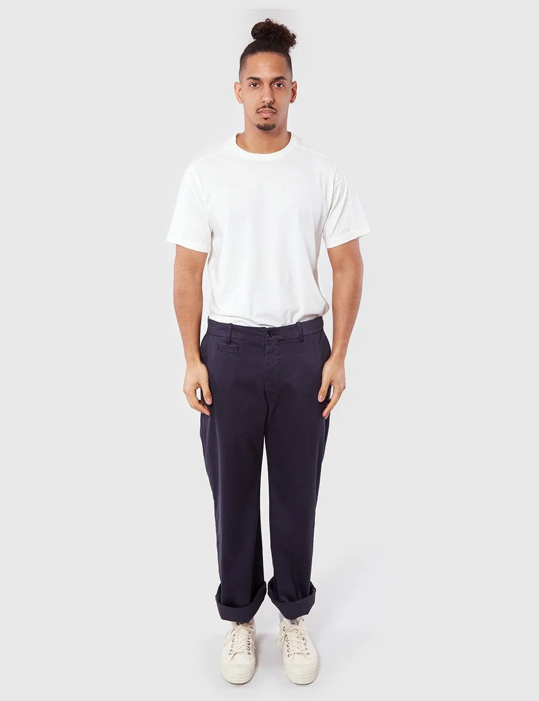 YMC Thin White Duke Trousers - Navy