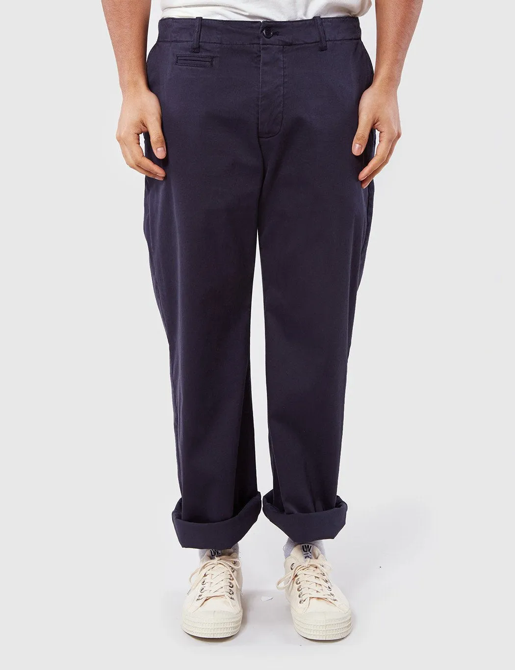 YMC Thin White Duke Trousers - Navy