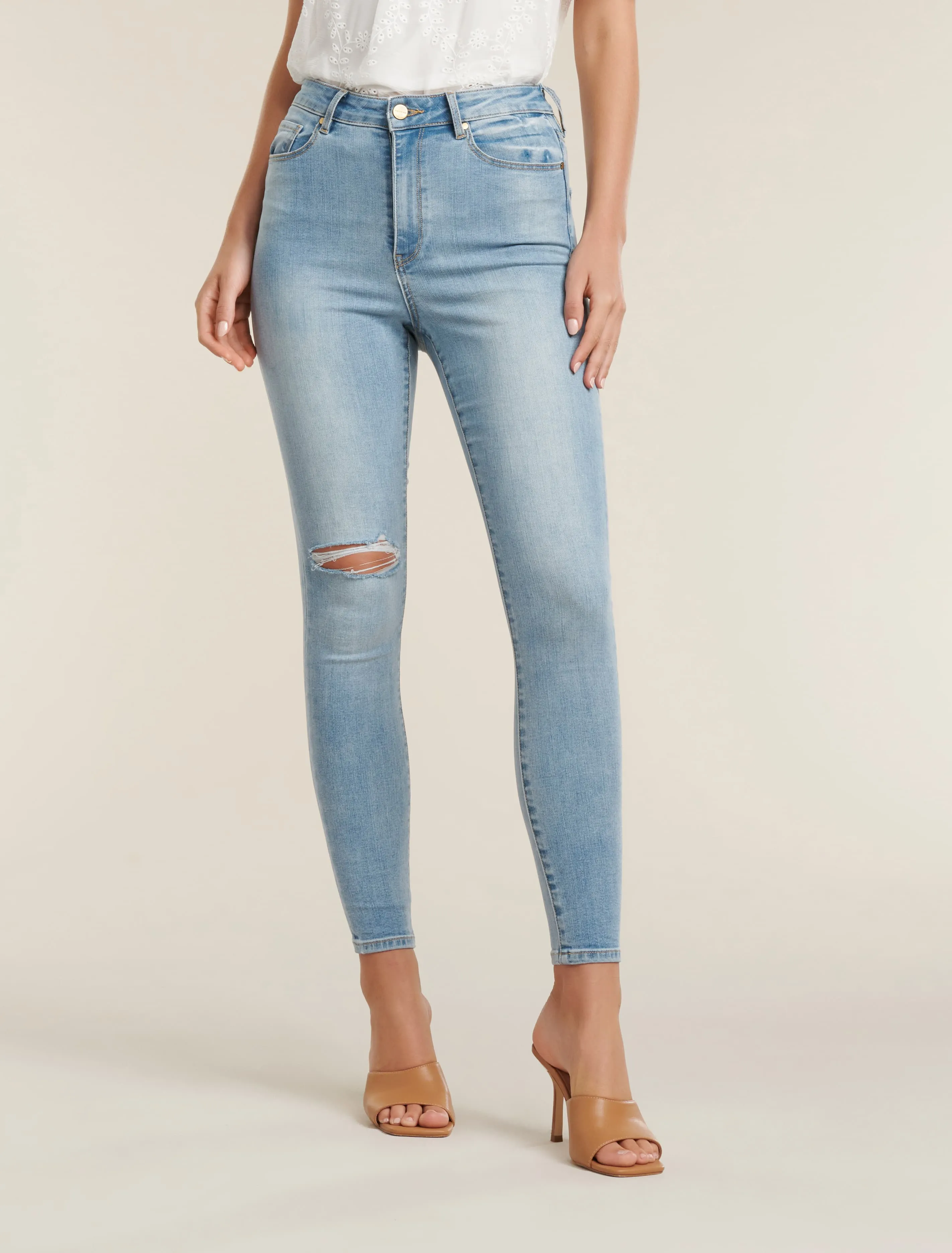 Zoe Mid Rise Ankle Grazer Jean