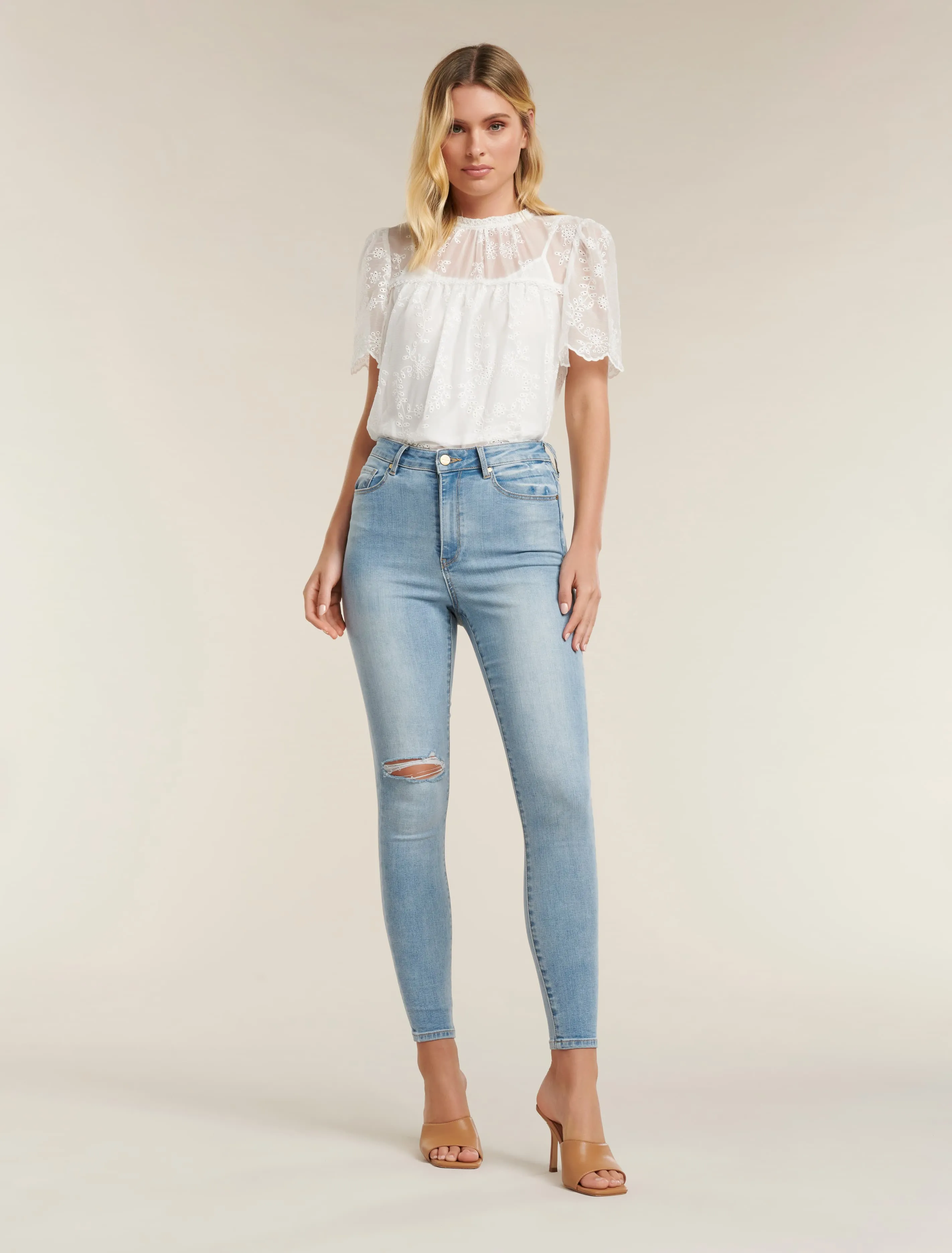 Zoe Mid Rise Ankle Grazer Jean